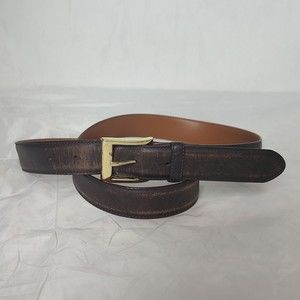 Coach Leather Belt 38" 95 Cm F90264‎ distressed A12 square brass buckle
